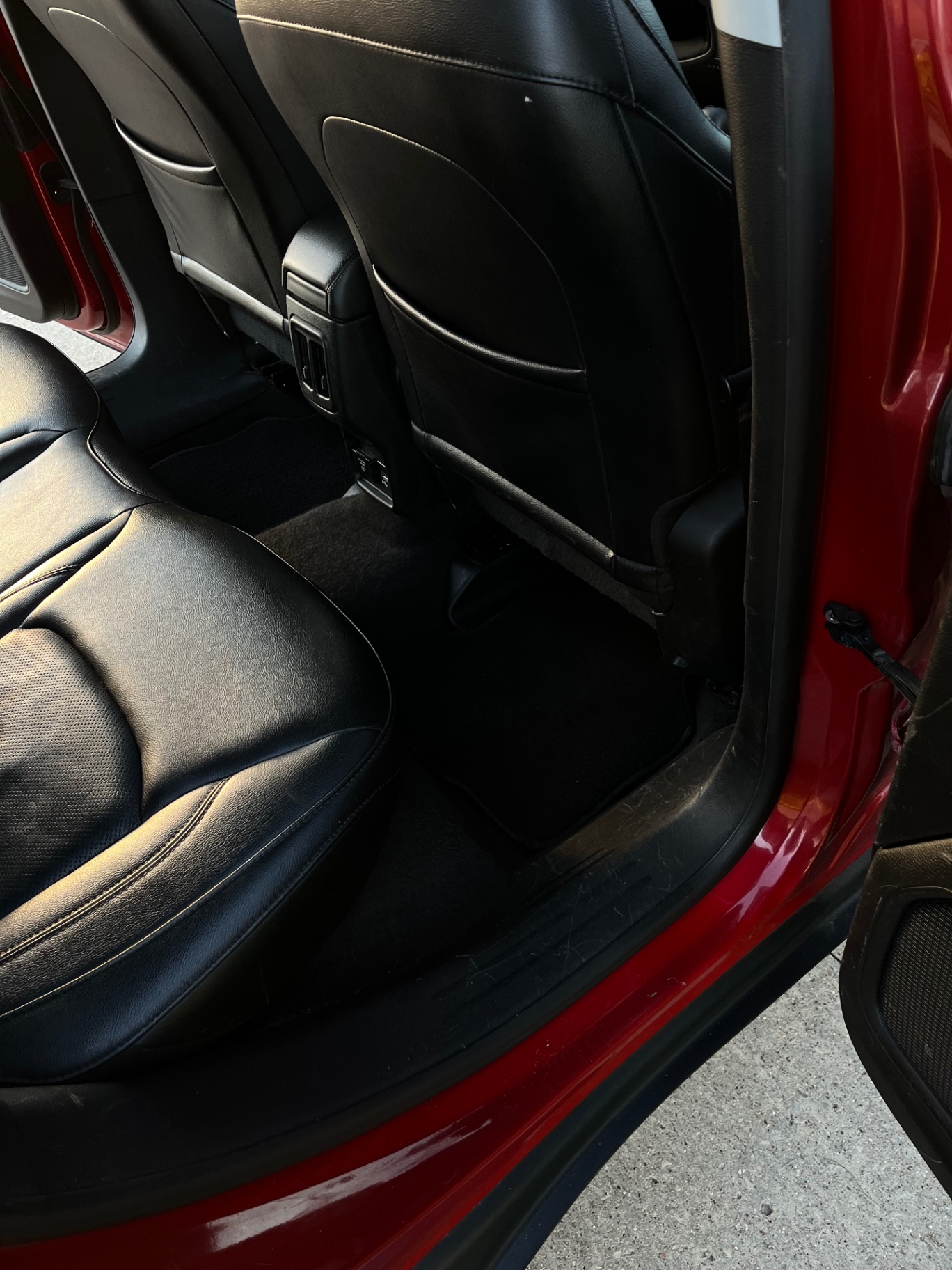 Jeep Compass rear seat floor area — after